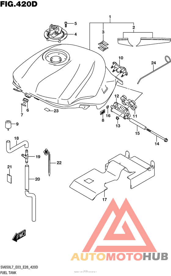 Fuel Tank (Ysf,yvz,yww)  (Sv650L7 E33)