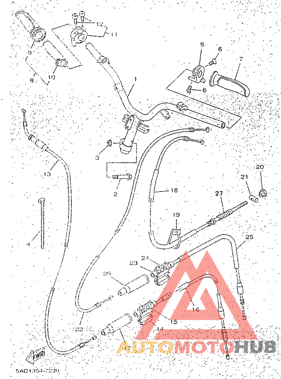 Steering handle. cable