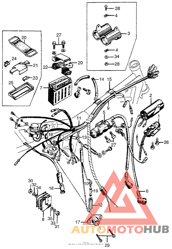 Wire harness + battery