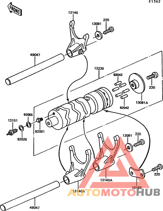 Change drum/shift fork