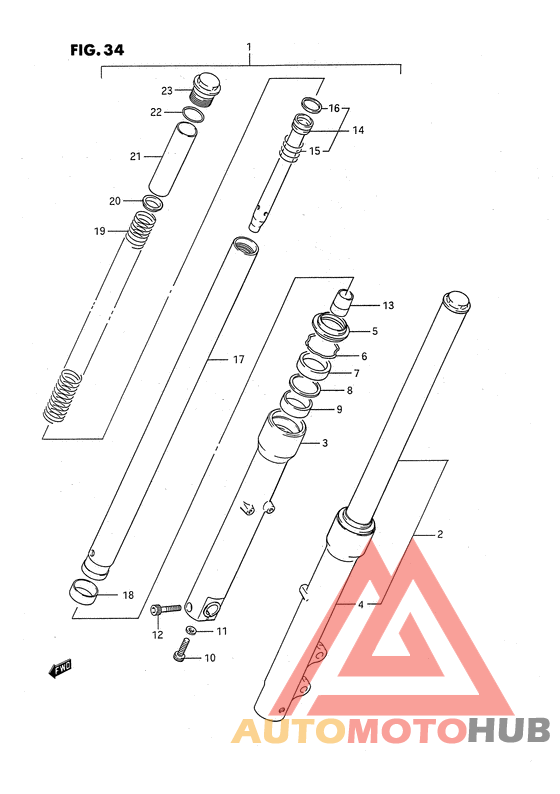 Вилка передней оси
