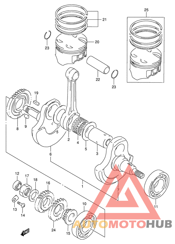Вал коленчатый