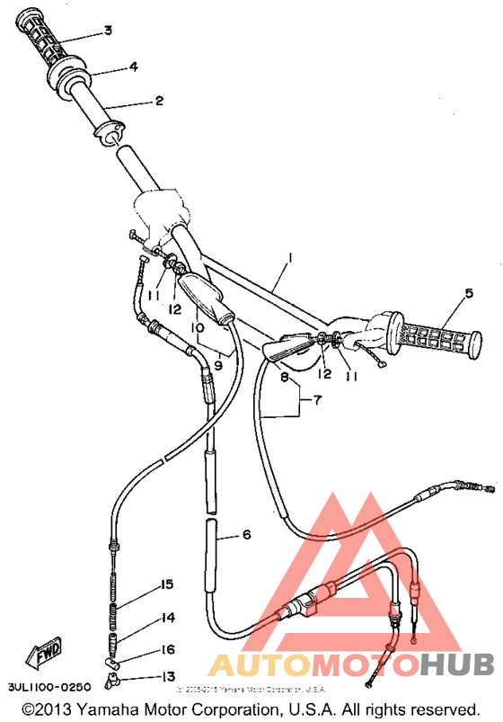 Steering handle - cable
