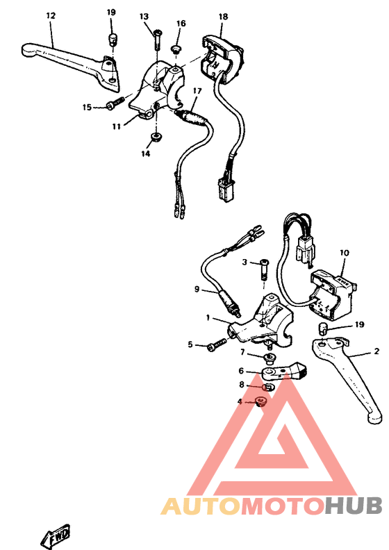 Handle switch. lever