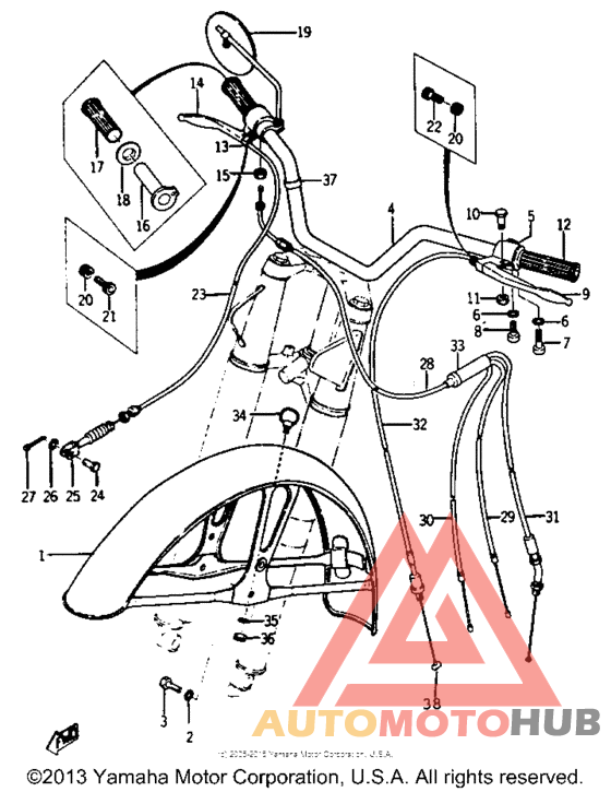Handle and front fender