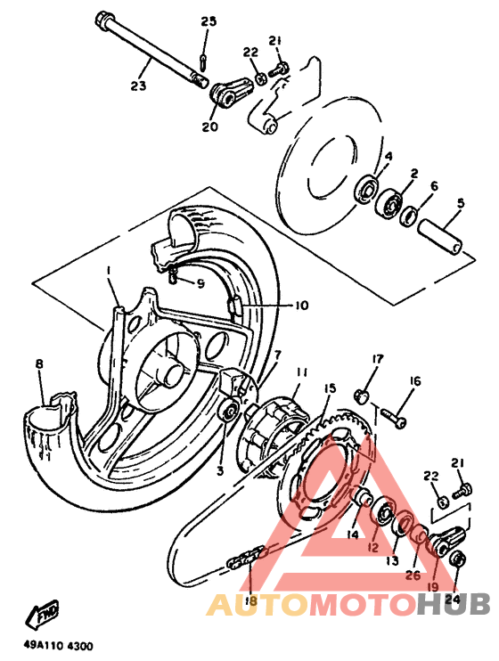 Переднее колесо
