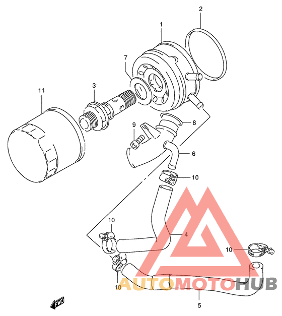 Oil cooler / oil filter