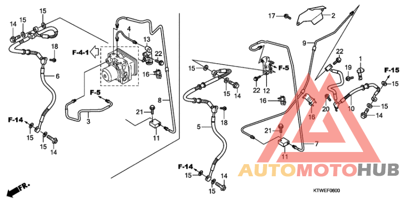 Rr. brake hose/brake pipe