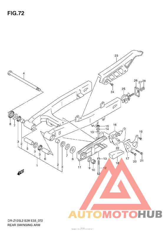 Rear Swinging Arm (Dr-Z125L E28)