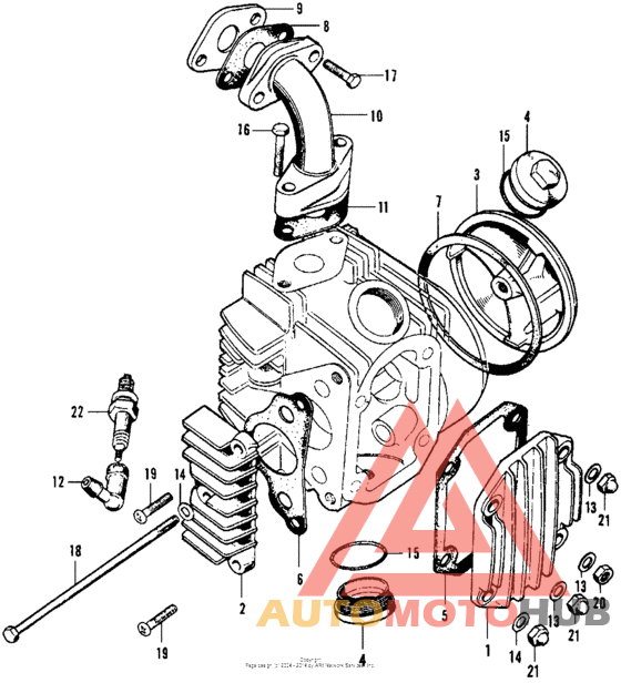 Cylinder head cover + inletpipe