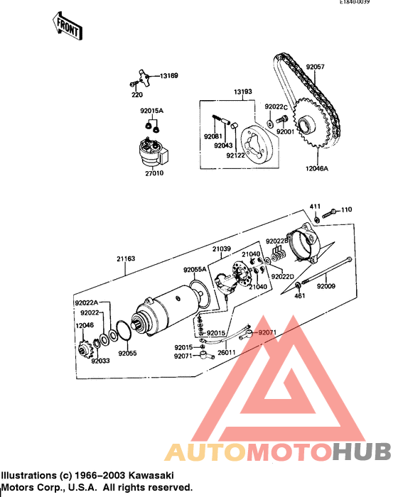Starter motor/starter clutch