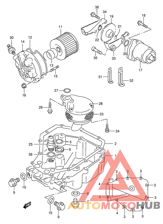 Oil pan / oil pump