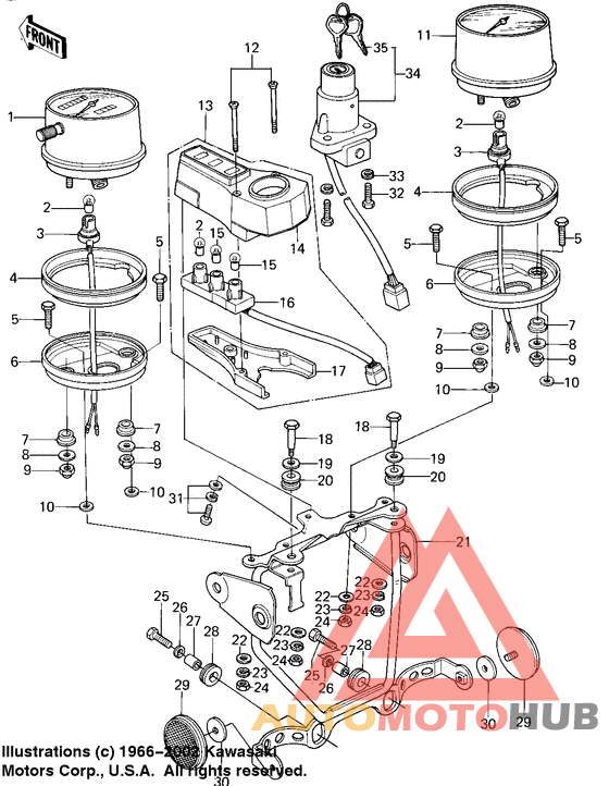 Meters/ignition switch