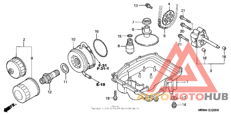 Oil pan + oil pump