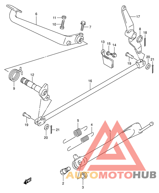 Stand/rear brake