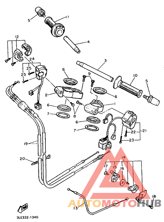 Steering handle. cable