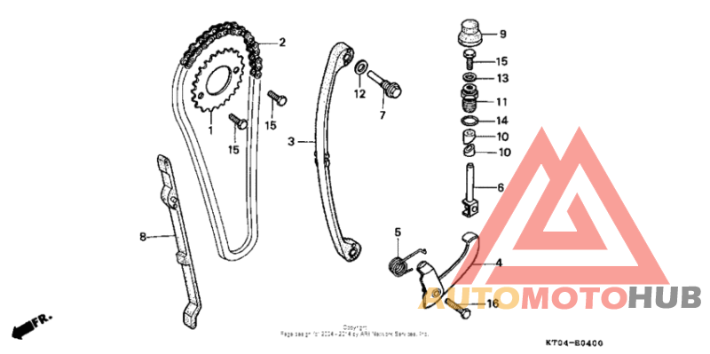 Cam chain + tensioner