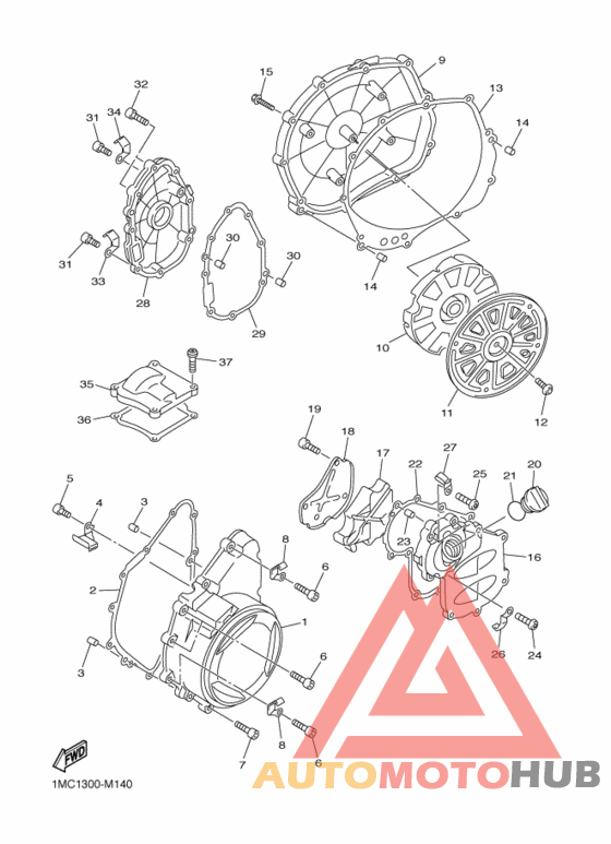 Crankcase cover ass`y  (v