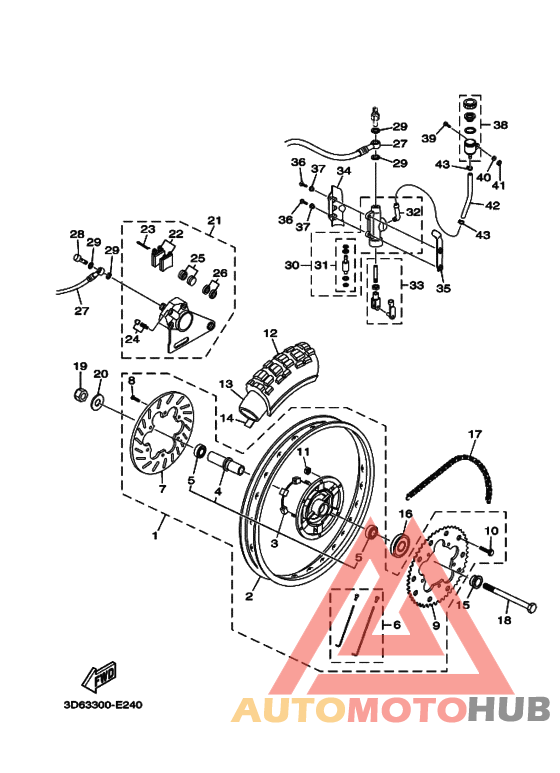 Заднее колесо & brake system