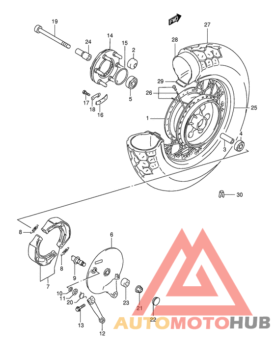 Rear wheel complete assy