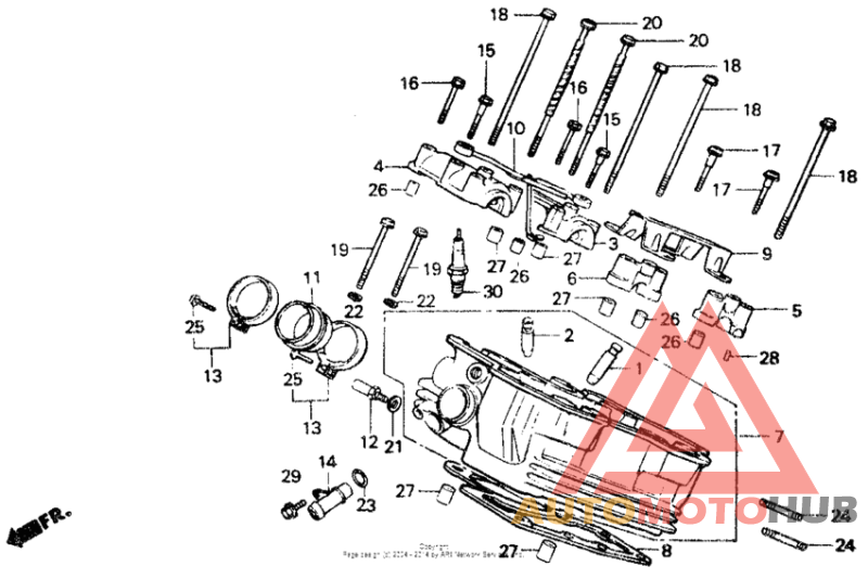 Cylinder head (rr.) 88