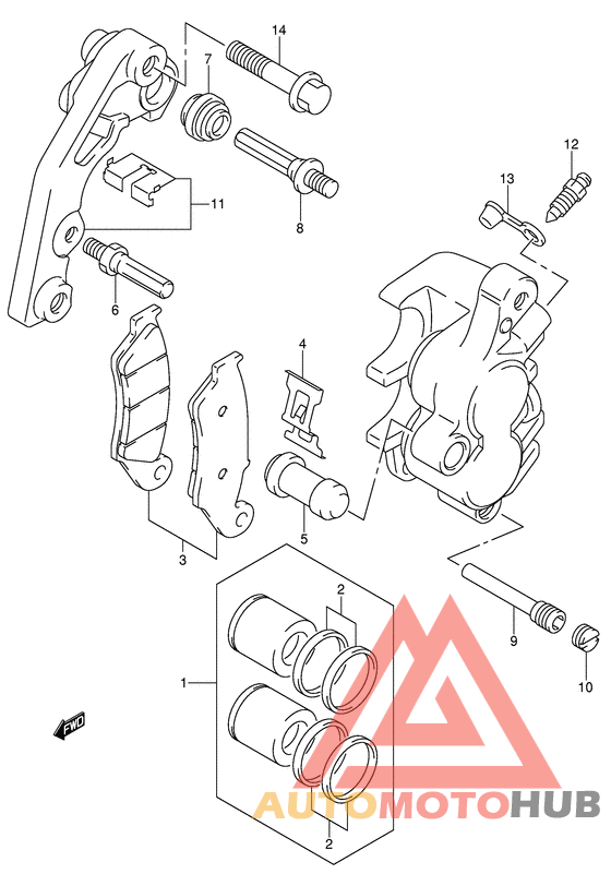 Передний суппорт