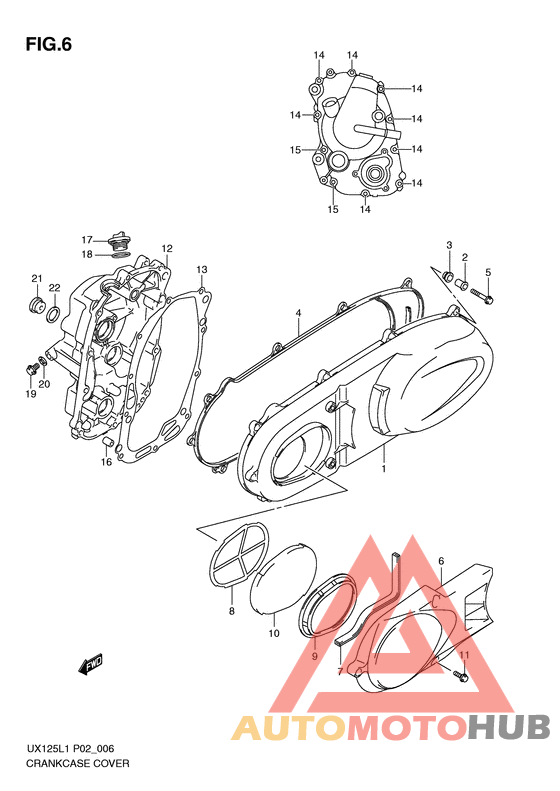 Crankcase cover ass`y  (v