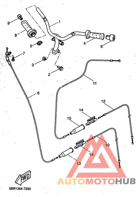 Steering handle. cable