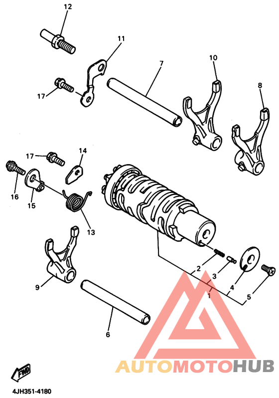 Shift cam & fork