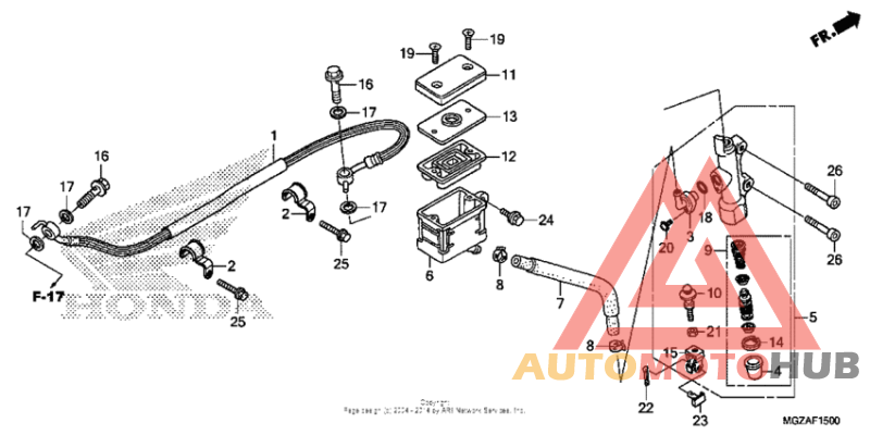 Rear brake master cylinder (std)