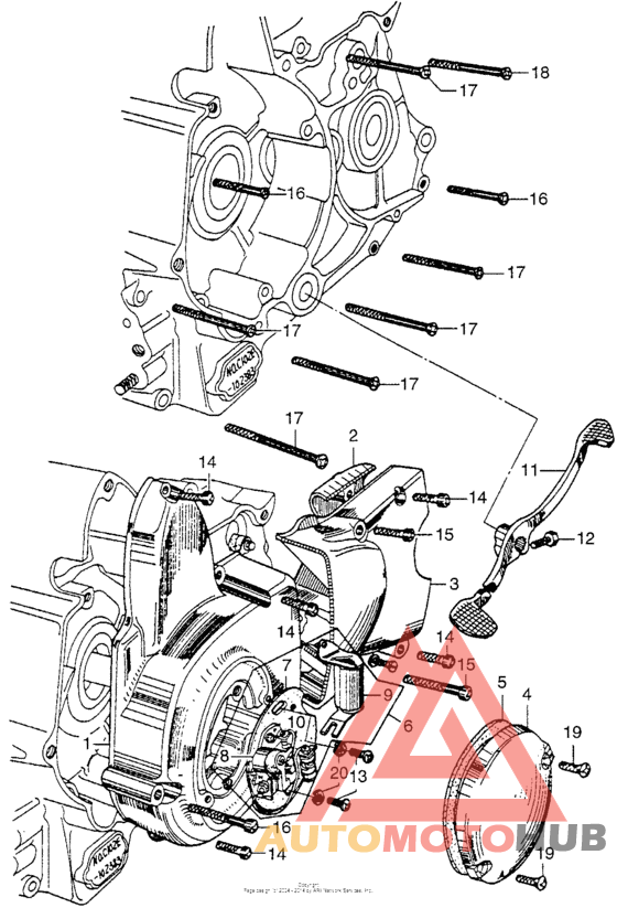 Points + left crankcase cover