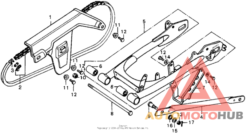Swingarm + chain case