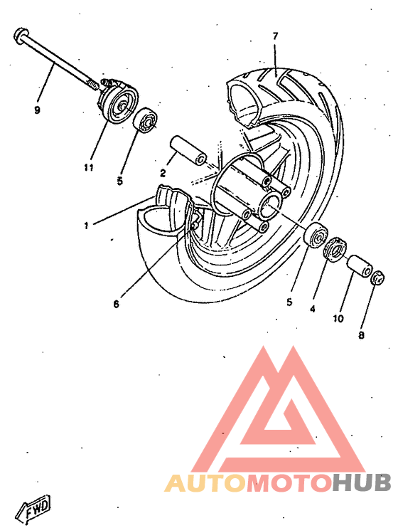 Переднее колесо