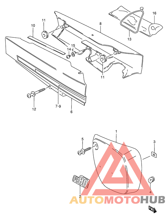 Обтекатель задний