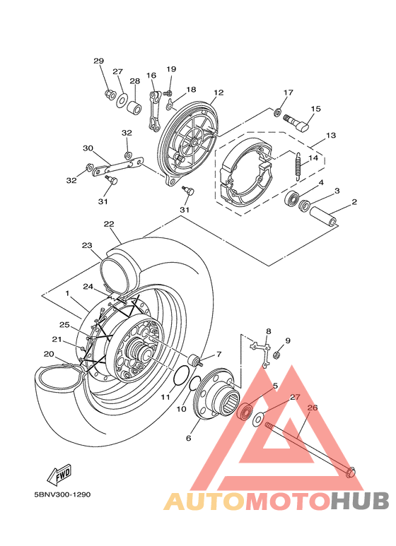 Переднее колесо