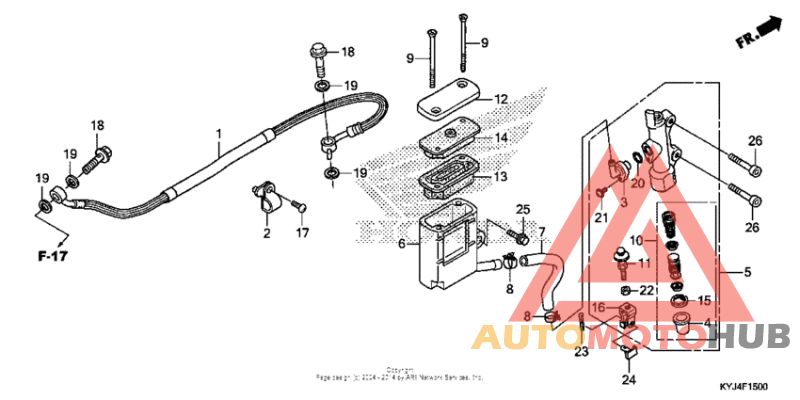 Rear brake master cylinder (cbr250r)