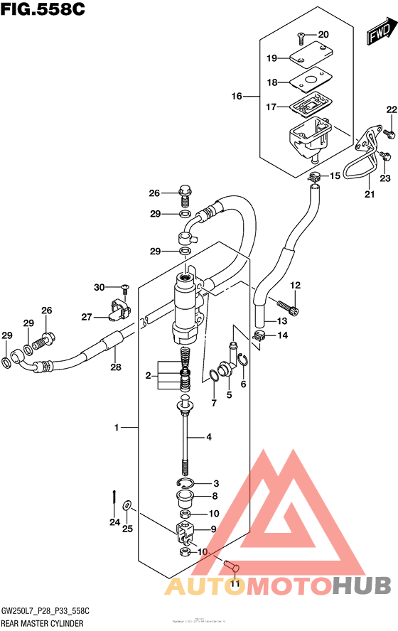 Rear Master Cylinder (Gw250L7 P33)