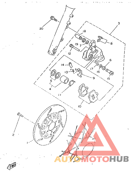 Front brake. caliper