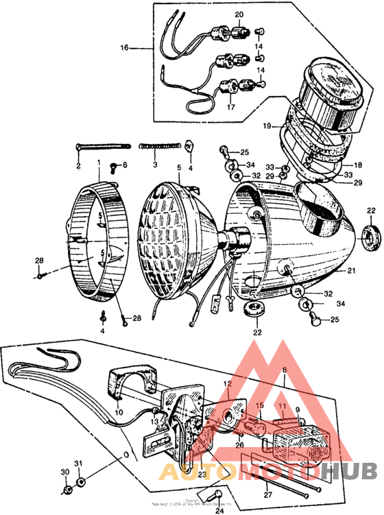 Cb160 headlight + taillight