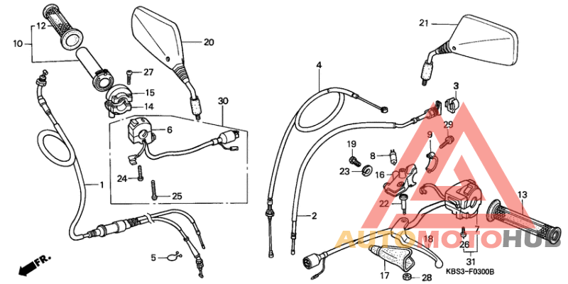 Handle lever/switch/cable