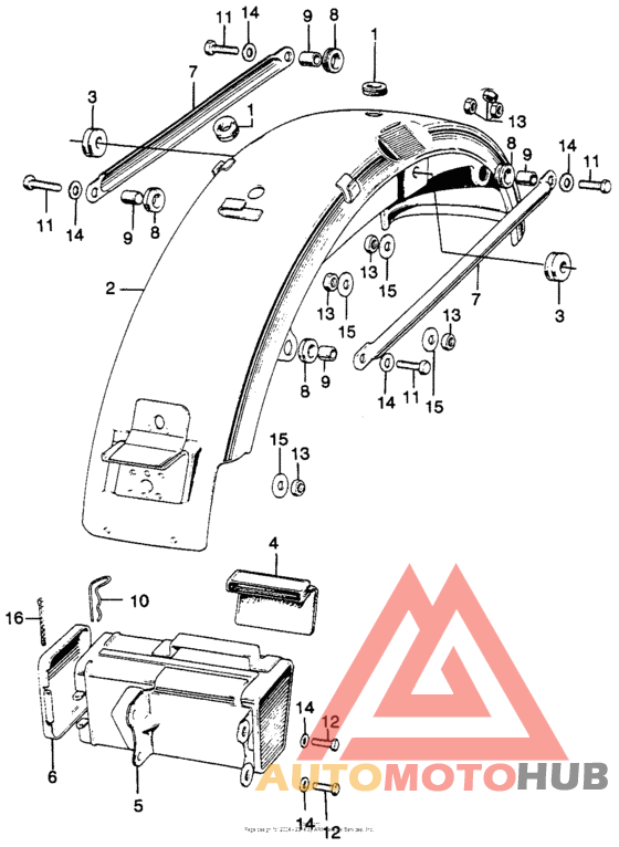 Rear fender + tool box tool box