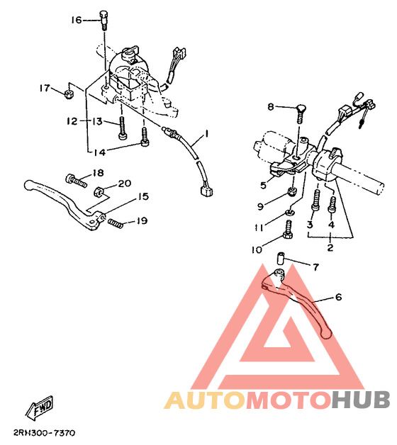 Handle switch. lever