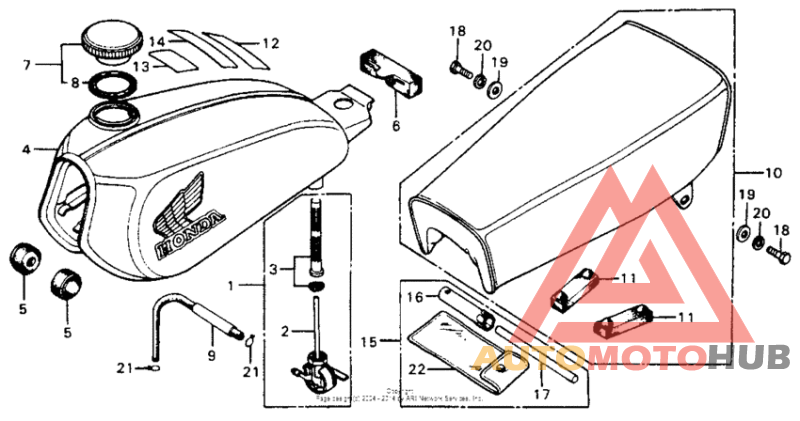 Fuel tank + seat