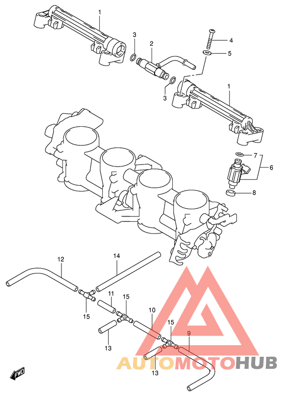 Throttle body hose/joint