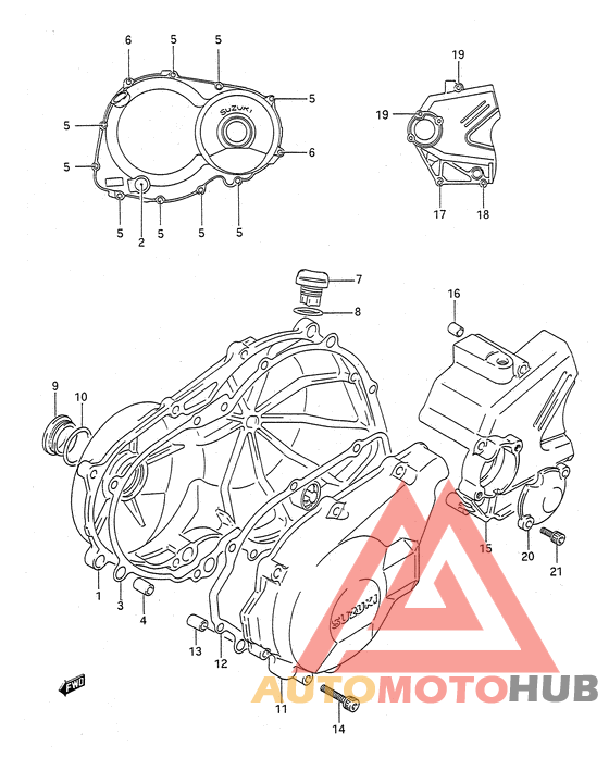 Crankcase cover ass`y  (v