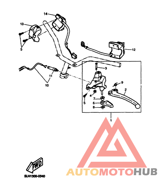 Handle switch. lever