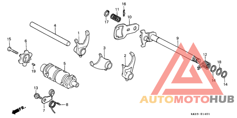 Shift drum/shift fork