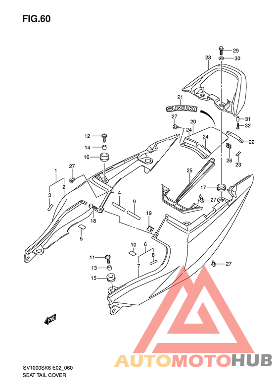 Обтекатель сидения