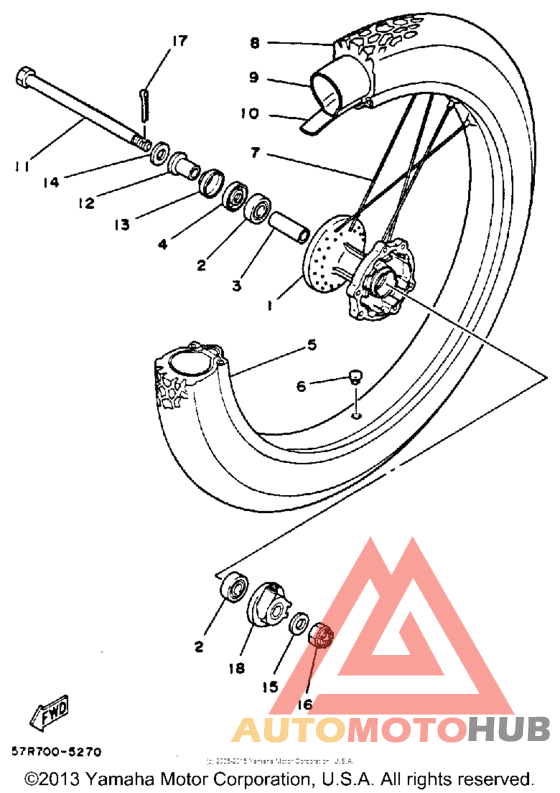 Переднее колесо
