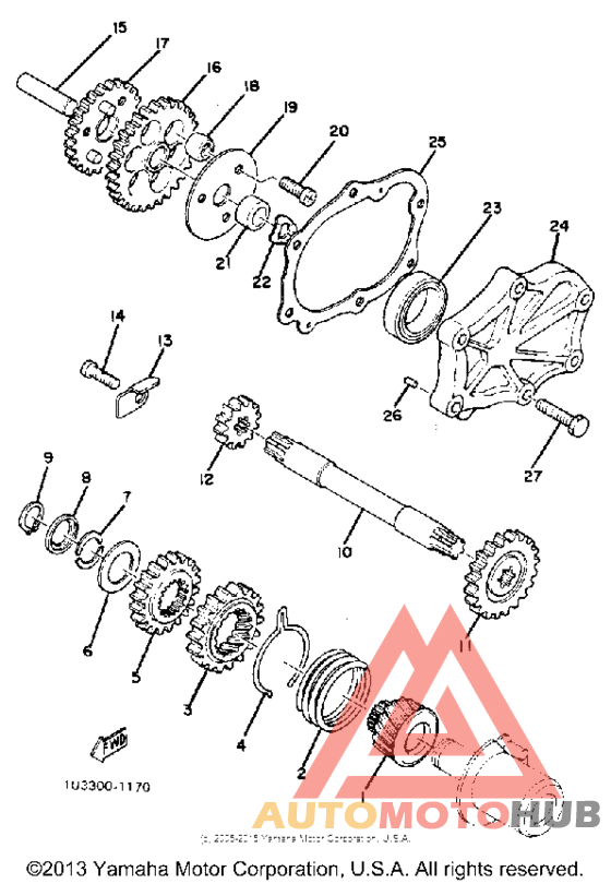 Starting motor unit